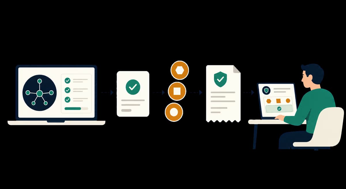 An agent completes a bounded service task and returns value to its owner.